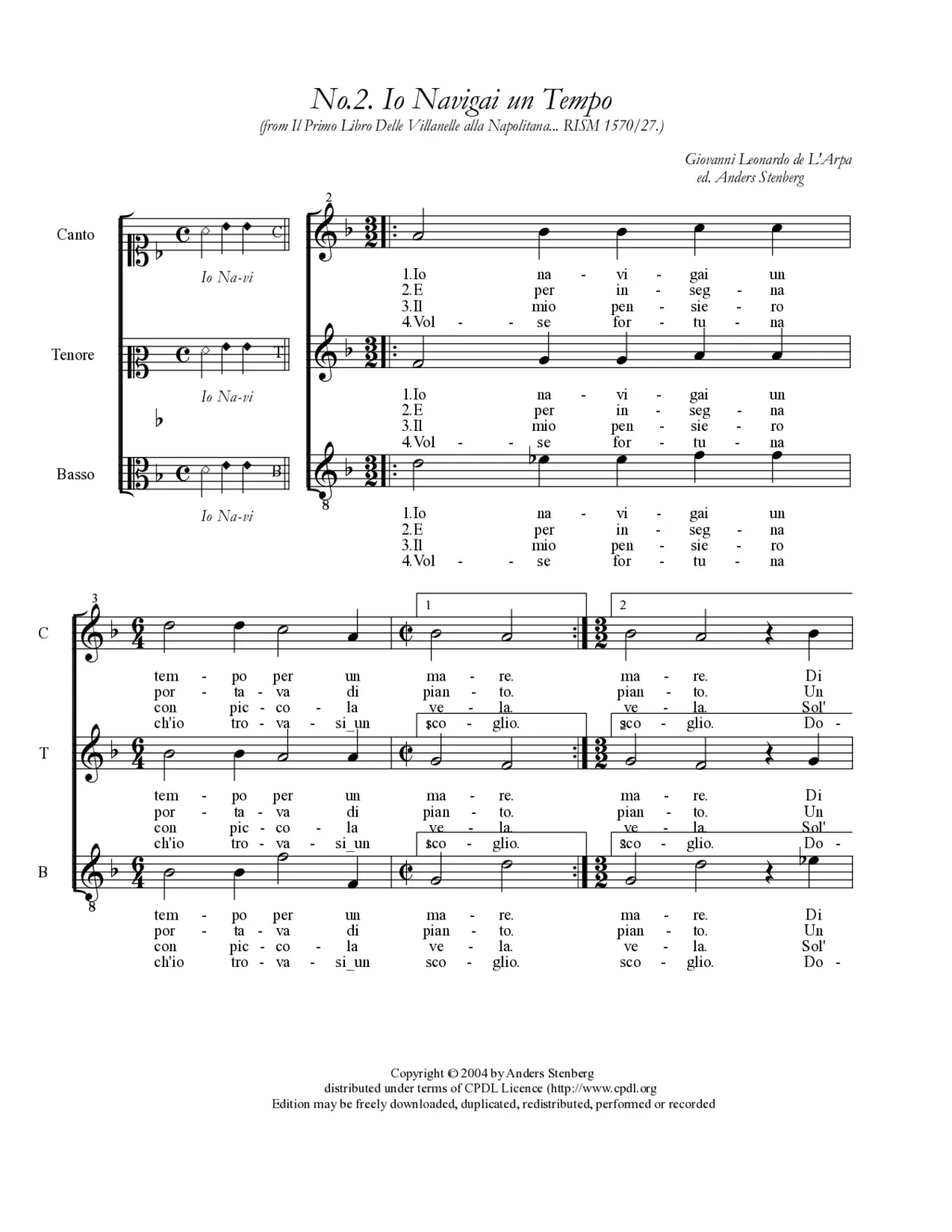 Io navigai un tempo - Page 1