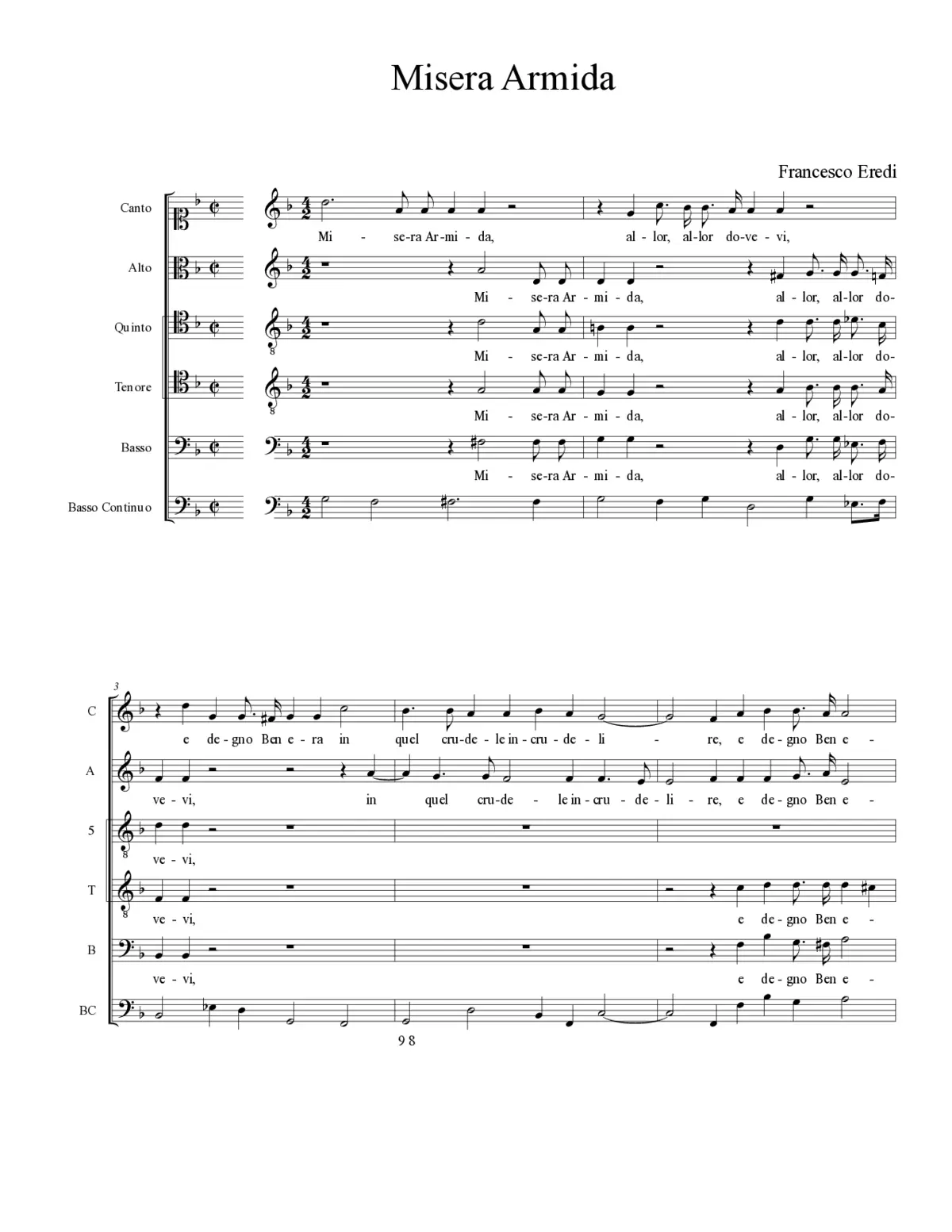 Misera Armida - Page 1