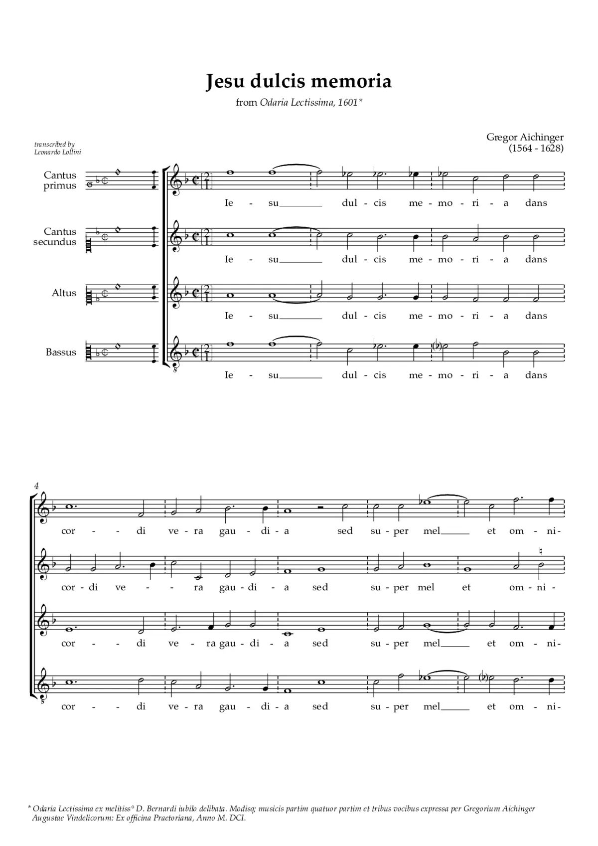 Iesu dulcis memoria - Page 1