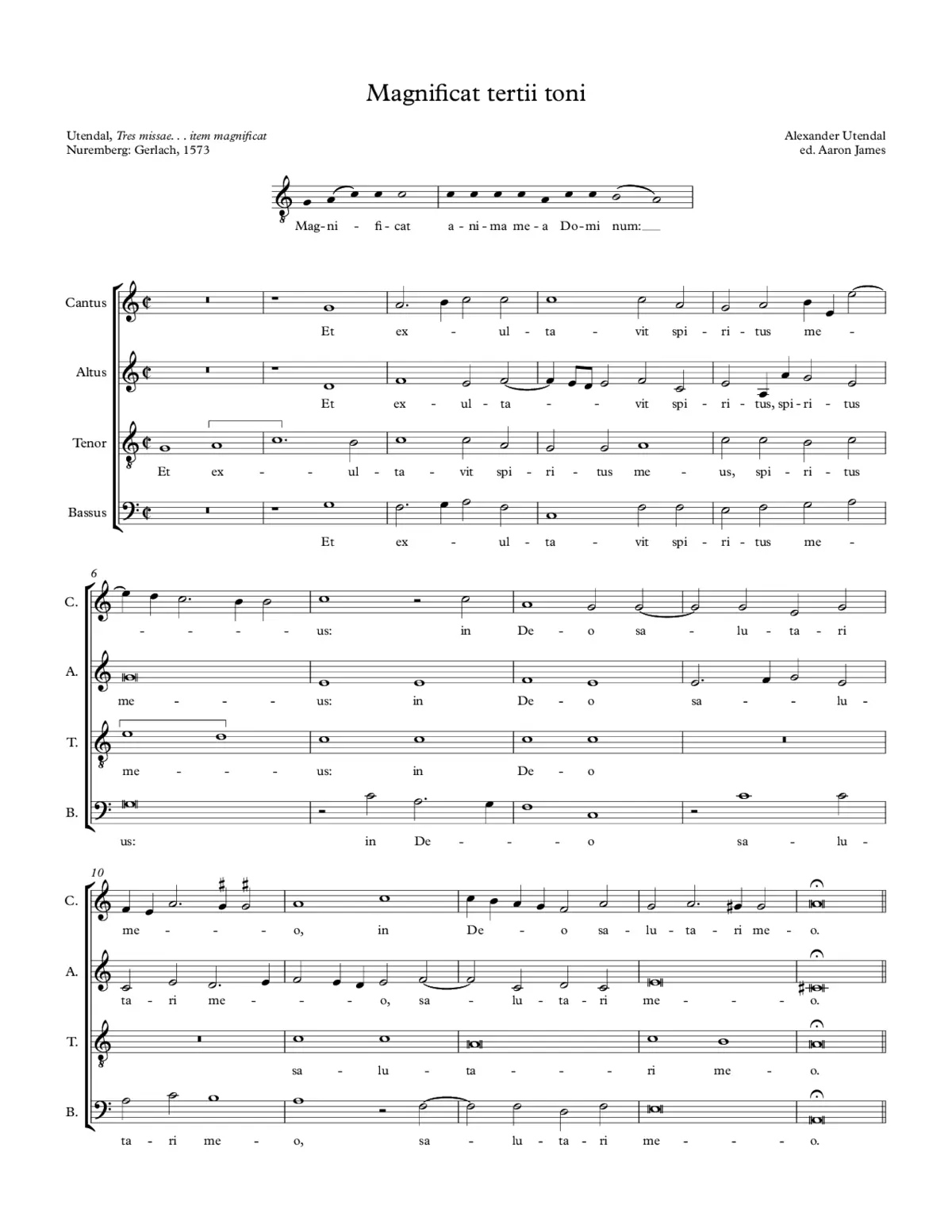 Magnificat tertii toni - Page 1
