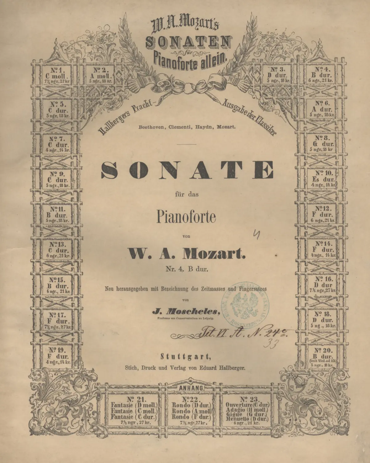 Piano Sonata in B-flat major - Page 1