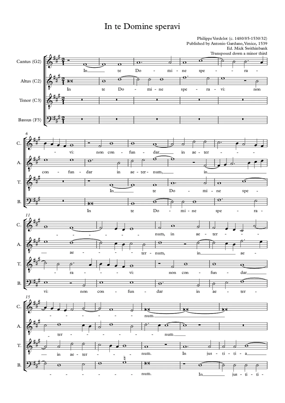 In te Domine speravi - Page 1