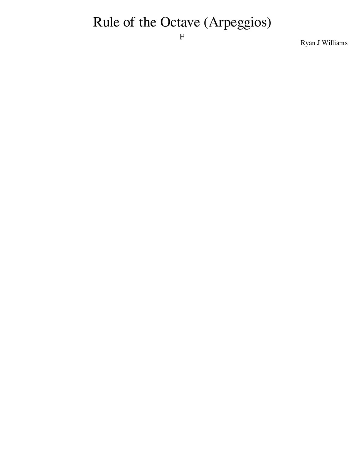 Rule of the Octave arpeggios - F - Page 1