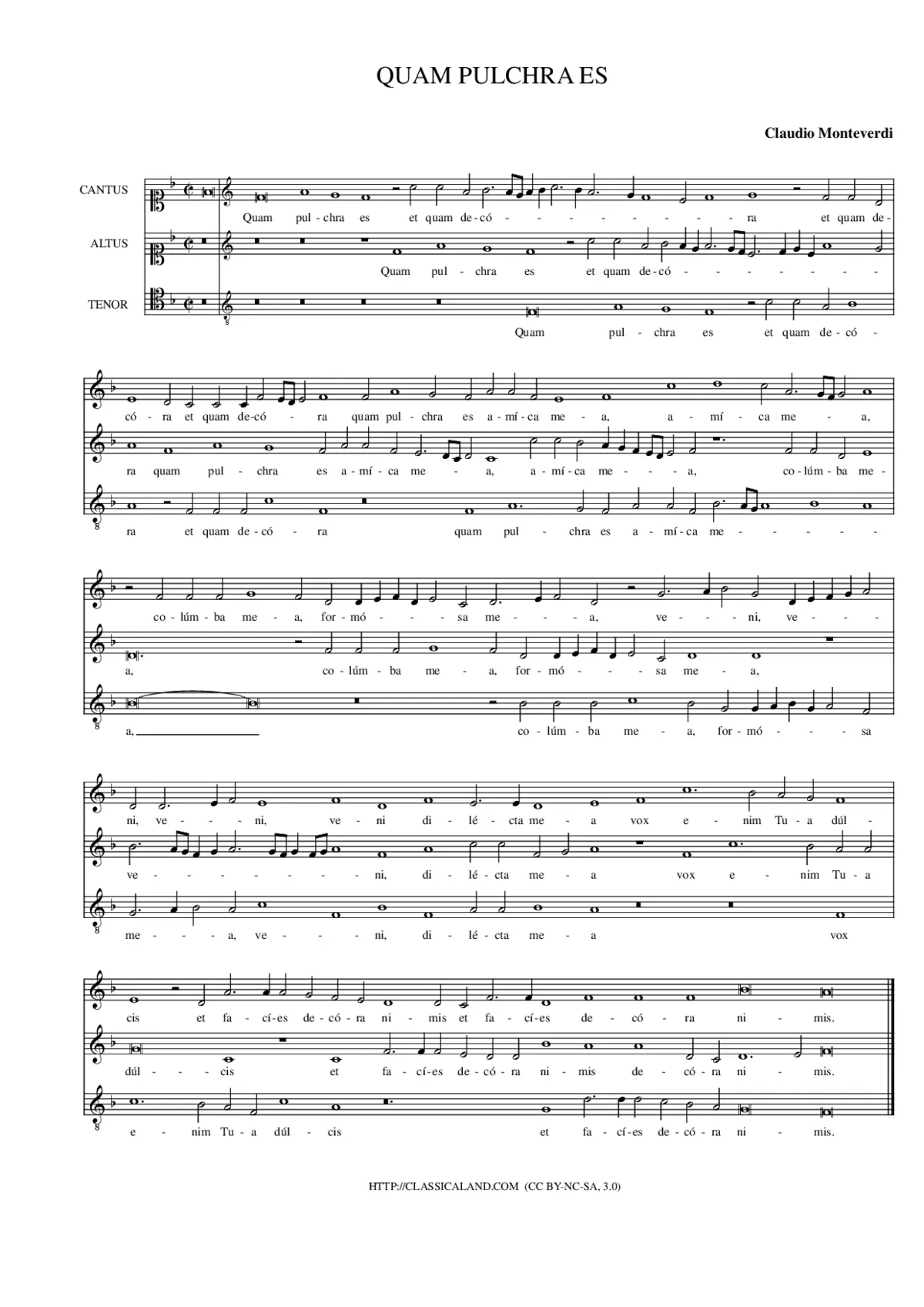 Quam pulchra es - Page 1