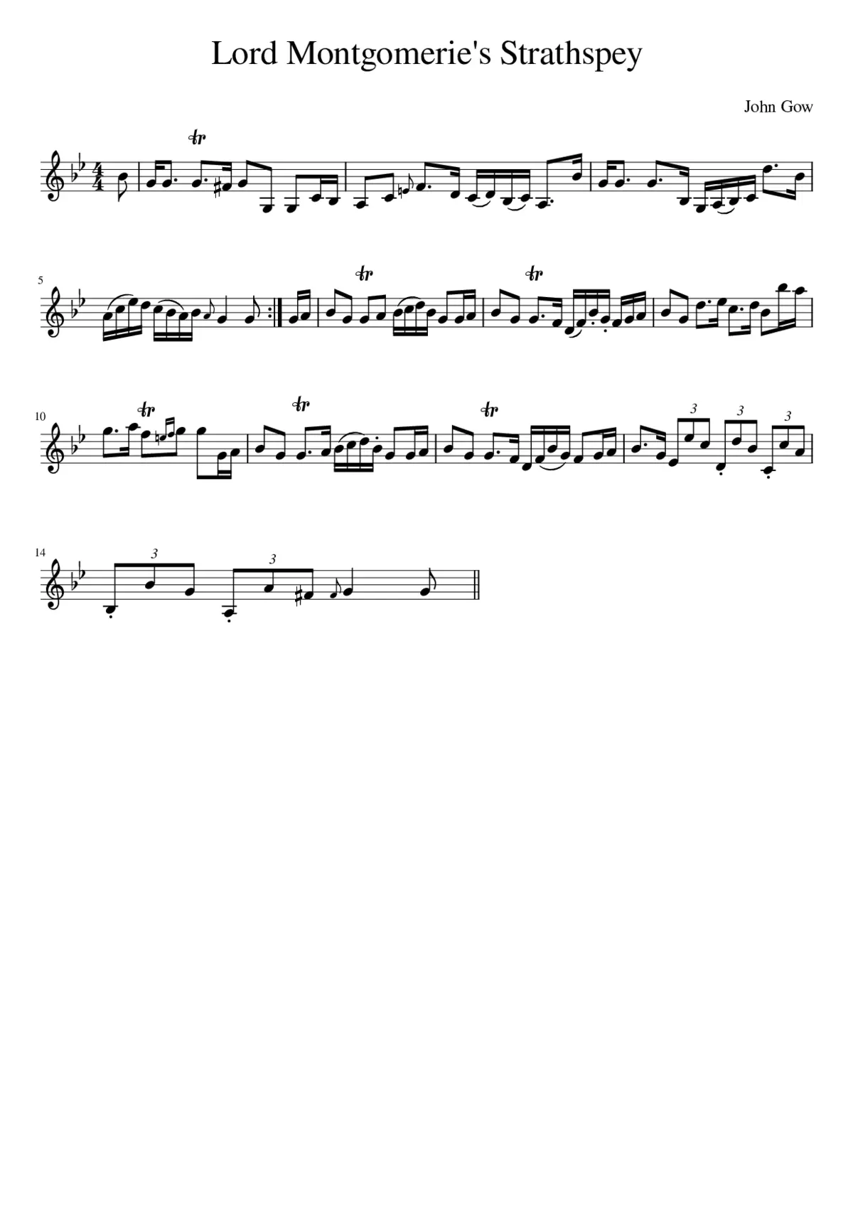Lord Montgomerie's Strathspey - Page 1