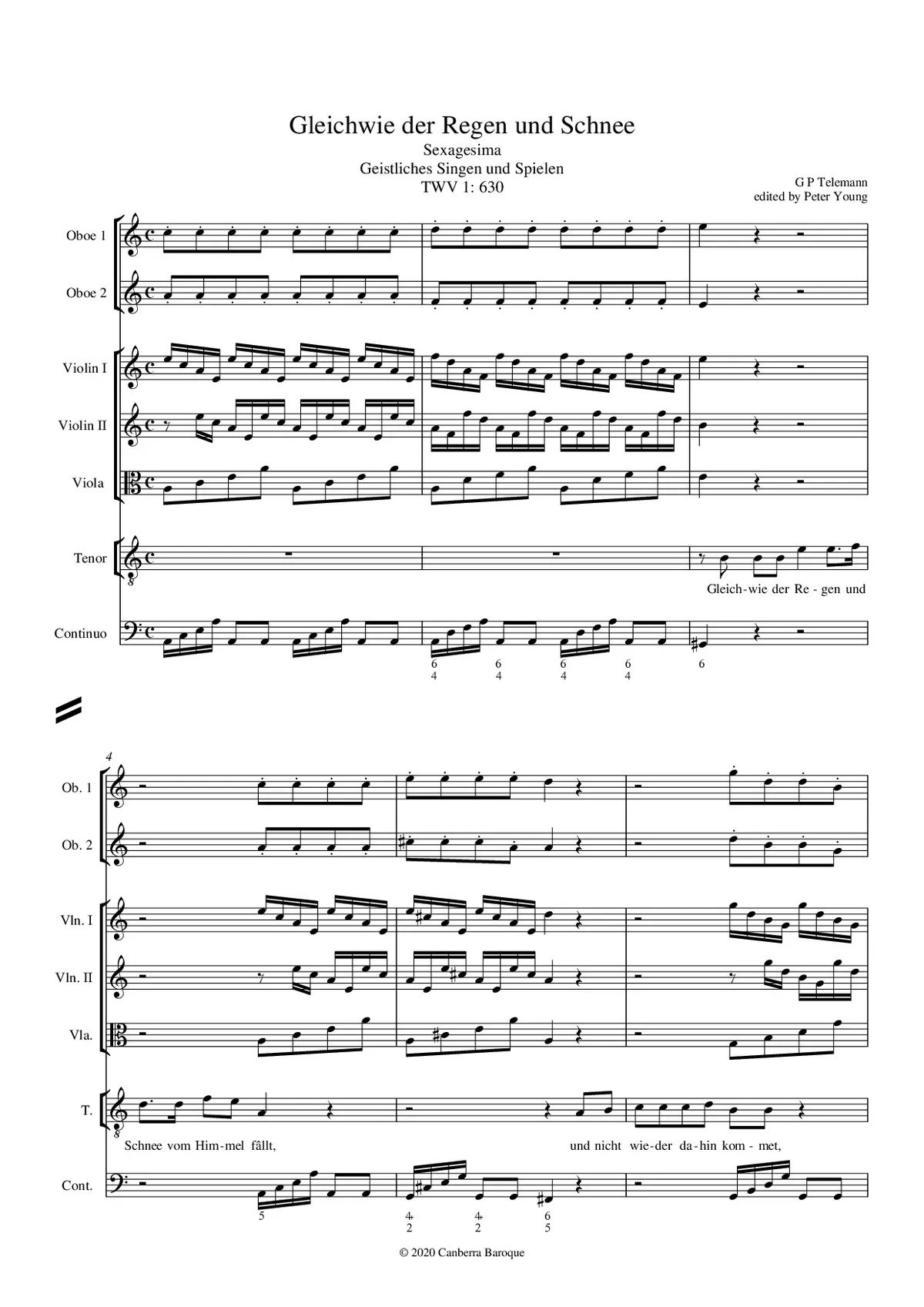 Gleichwie der Regen und Schnee - Page 1