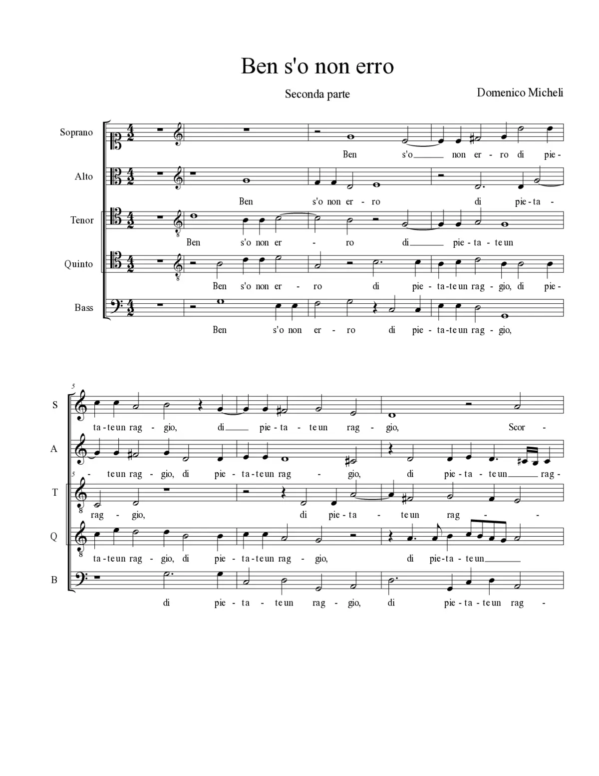 Ben s'o non erro - Page 1