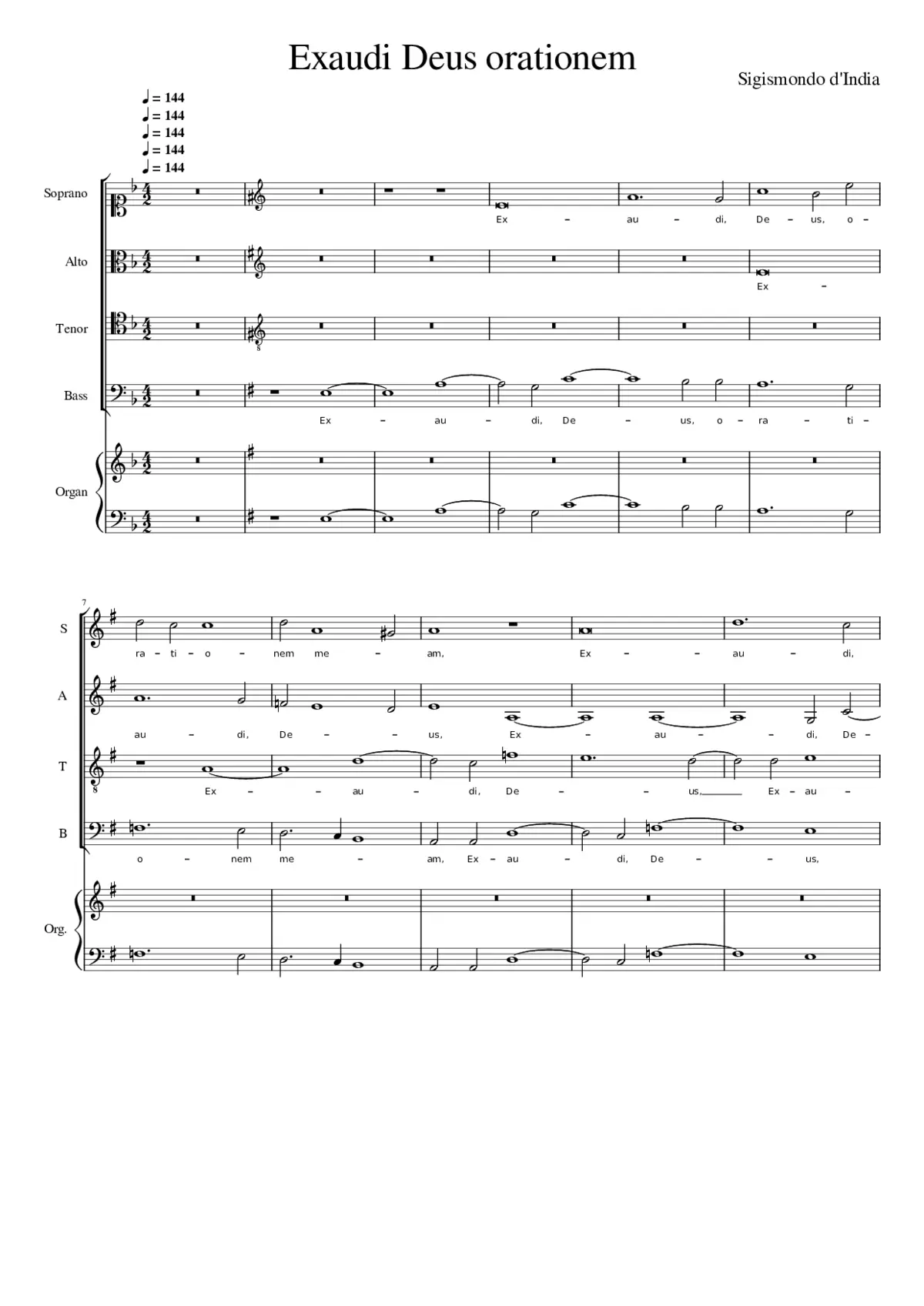 Exaudi Deus orationem meam - Page 1