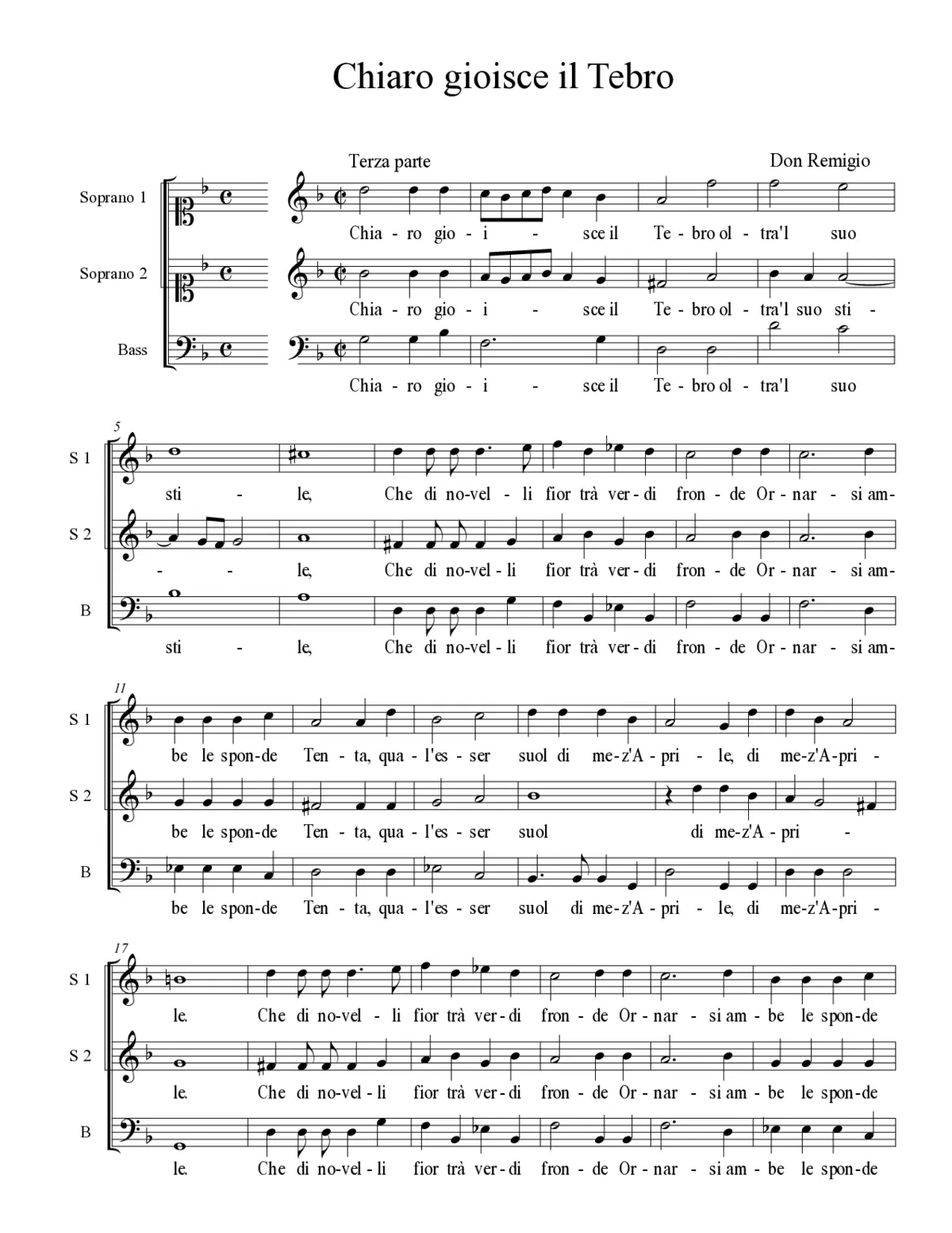 Chiaro gioisce il Tebro - Page 1