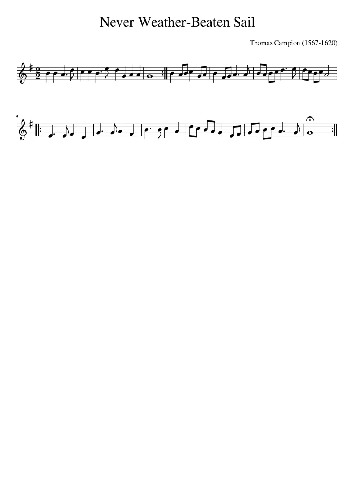 Never weather-beaten sail - Page 1