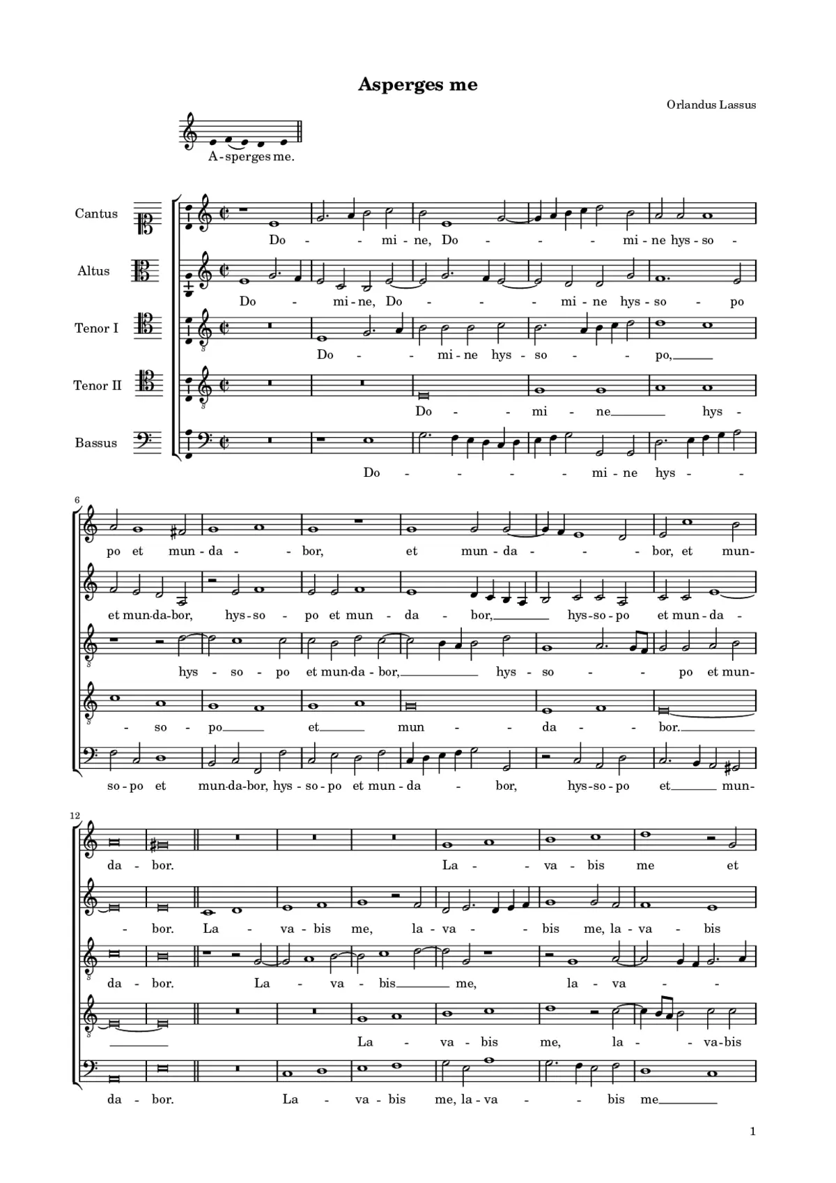 Asperges me I - Page 1