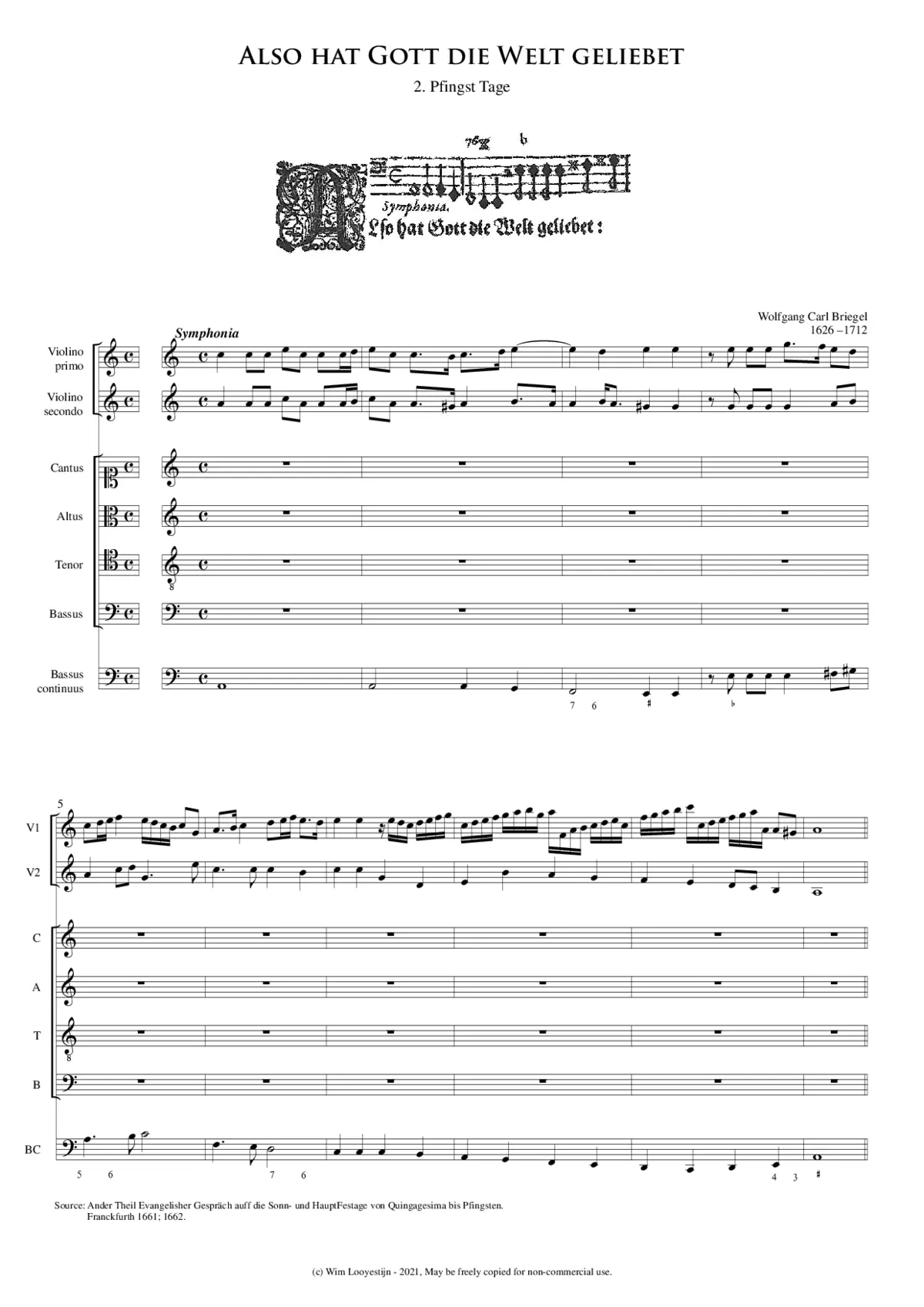 Also hat Gott die Welt geliebet - Page 1