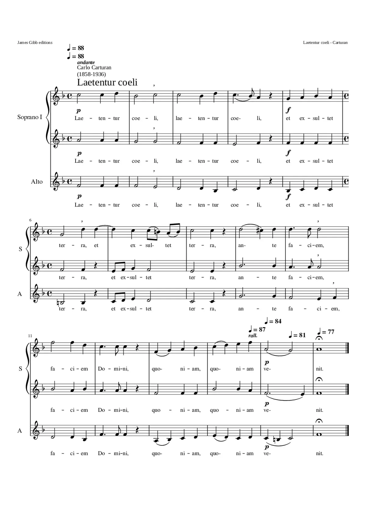 Laetentur coeli - Page 1