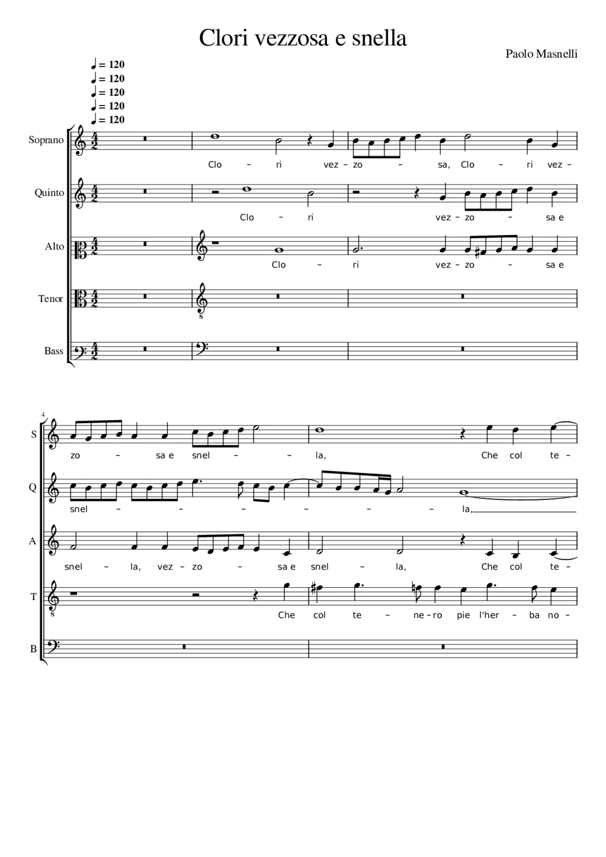 Clori vezzosa e snella - Page 1