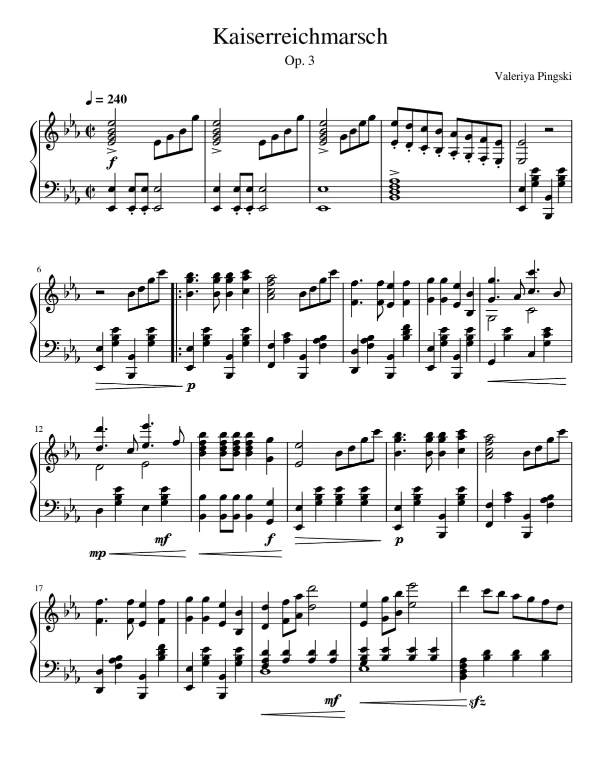 Kaiserreichmarsch - Page 1