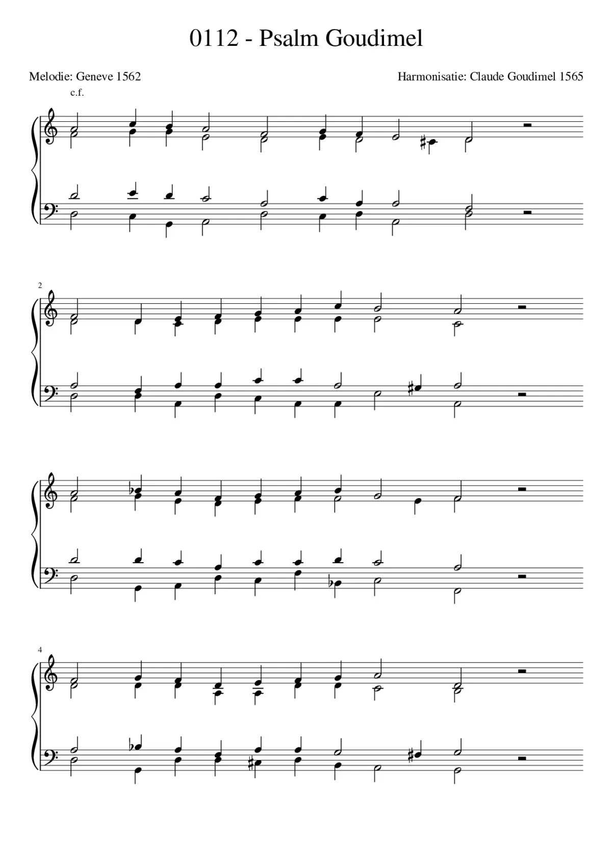 Psalm 113 - Claude Goudimel - Page 1