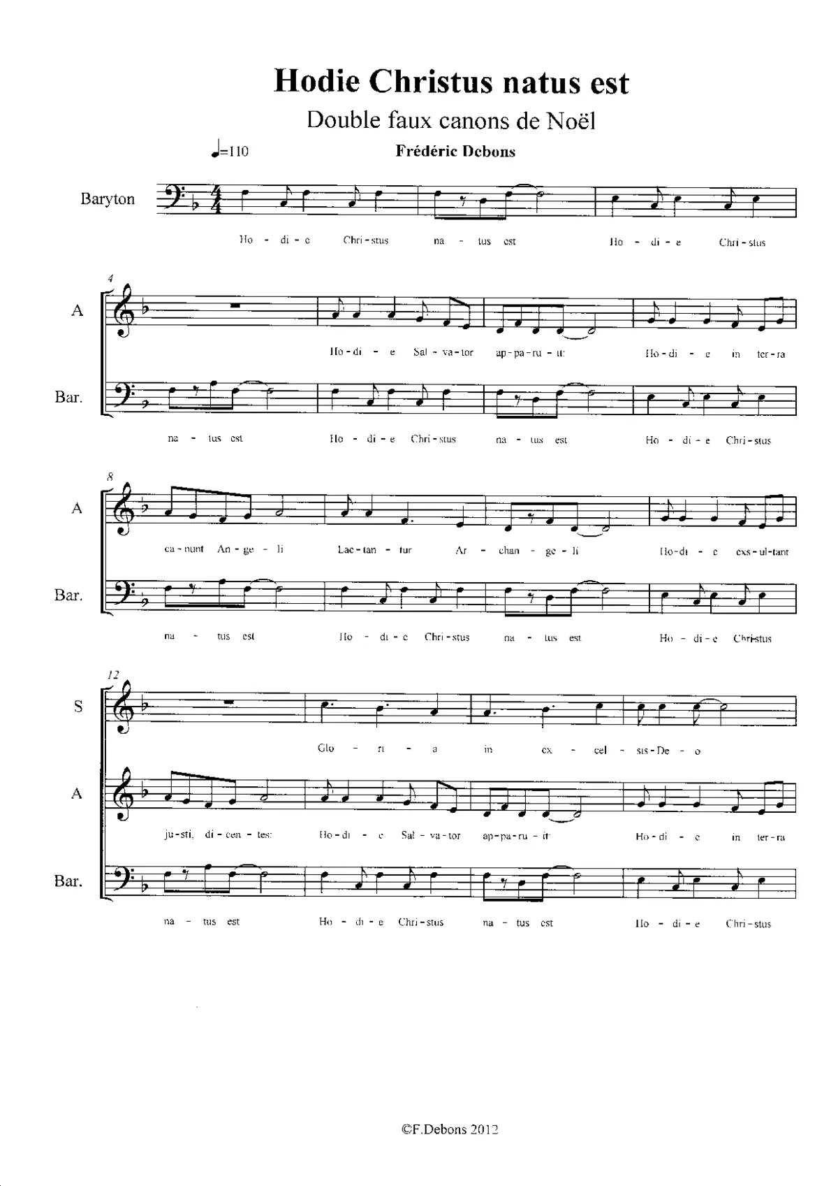 Hodie Christus natus est - Page 1