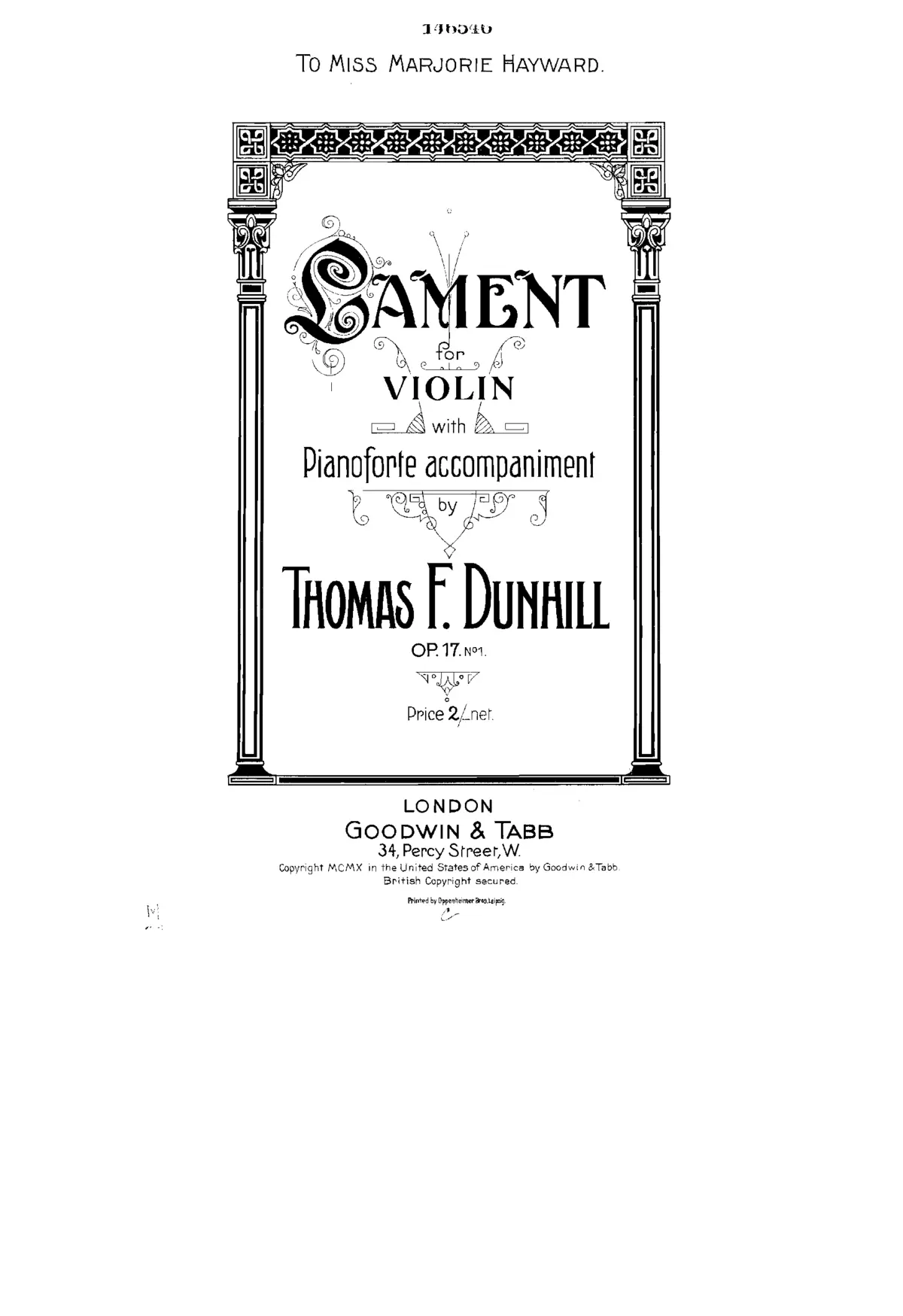 3 Pieces for Violin and Piano - Page 1