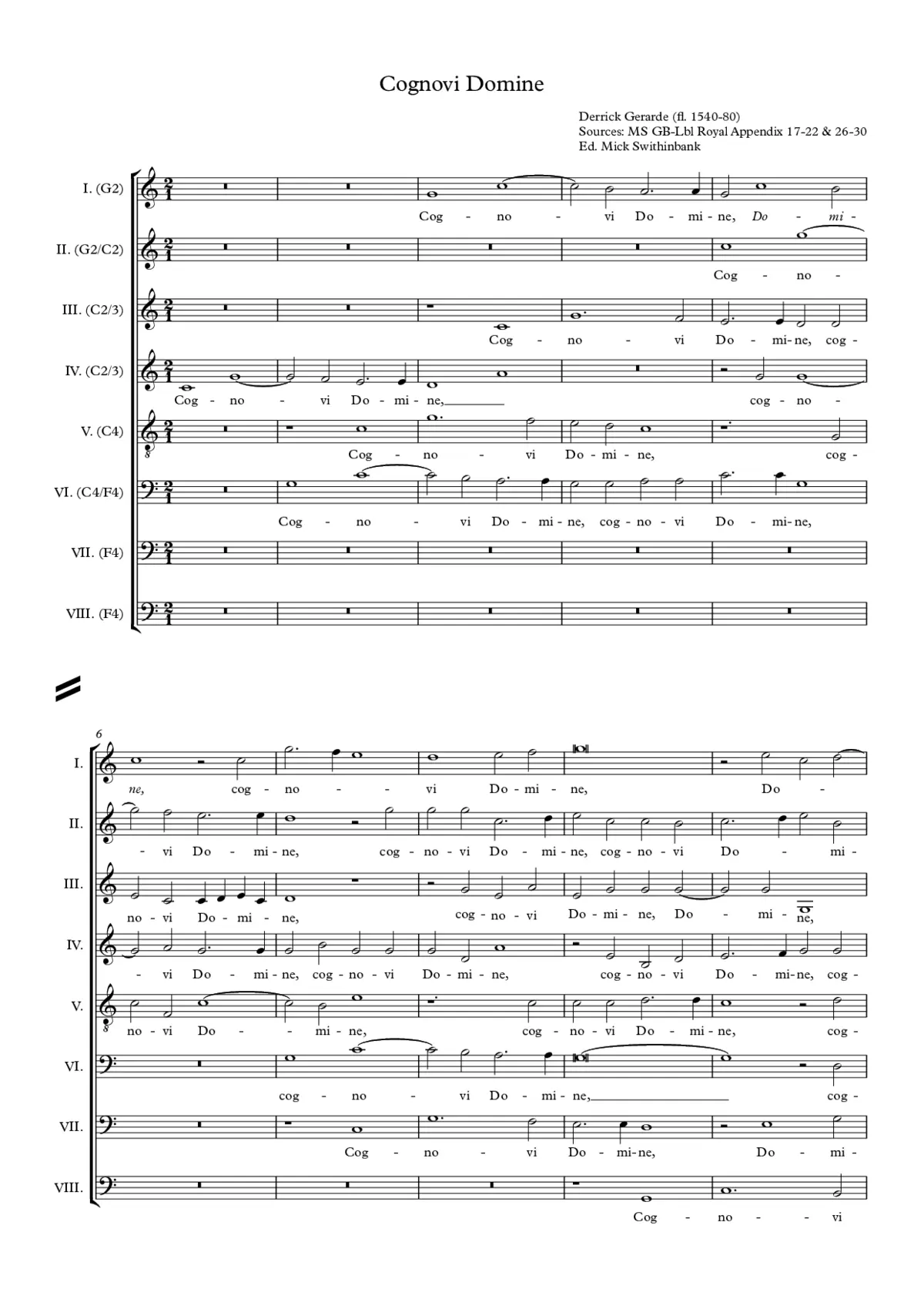 Cognovi Domine - Page 1