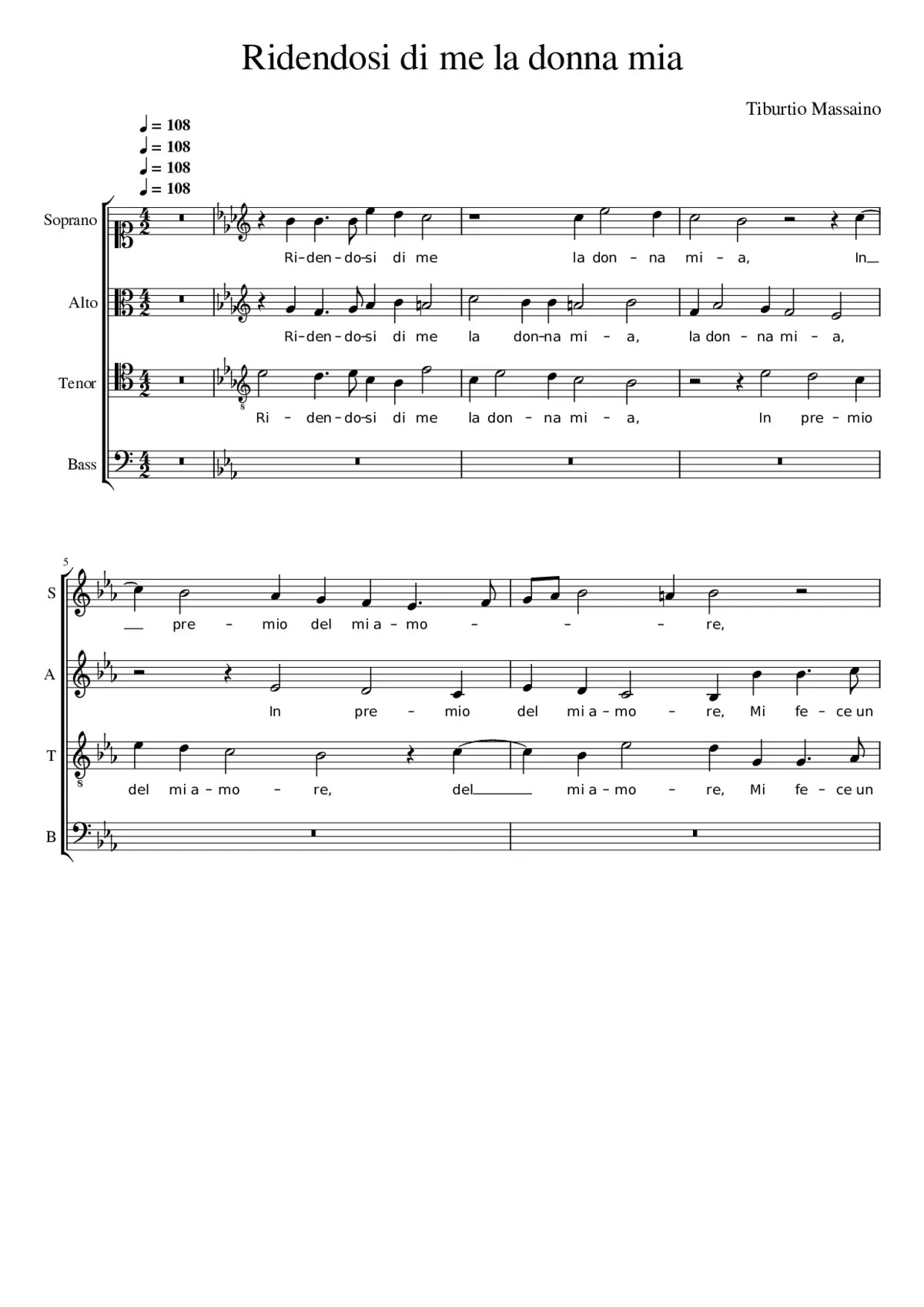 Ridendosi di me la donna mia - Page 1