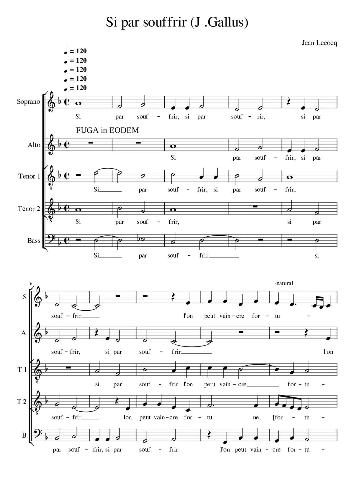 Si par souffrir - Page 1