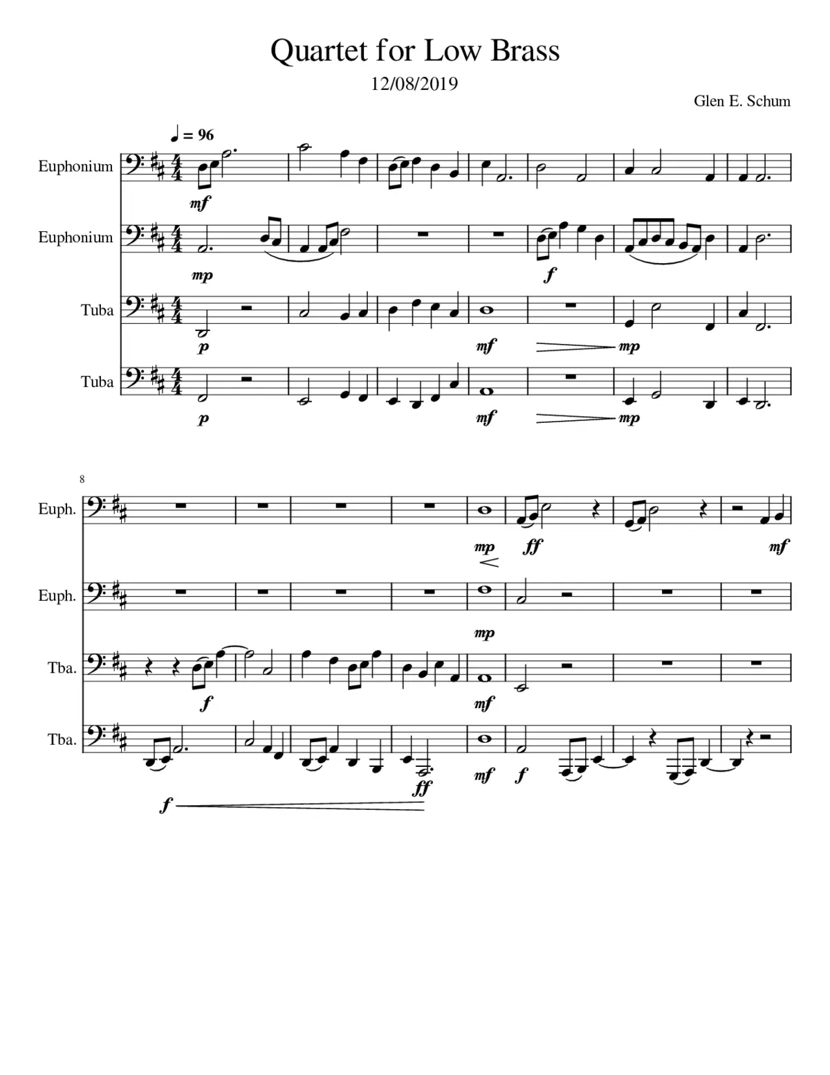 Quartet for Low Brass - Page 1