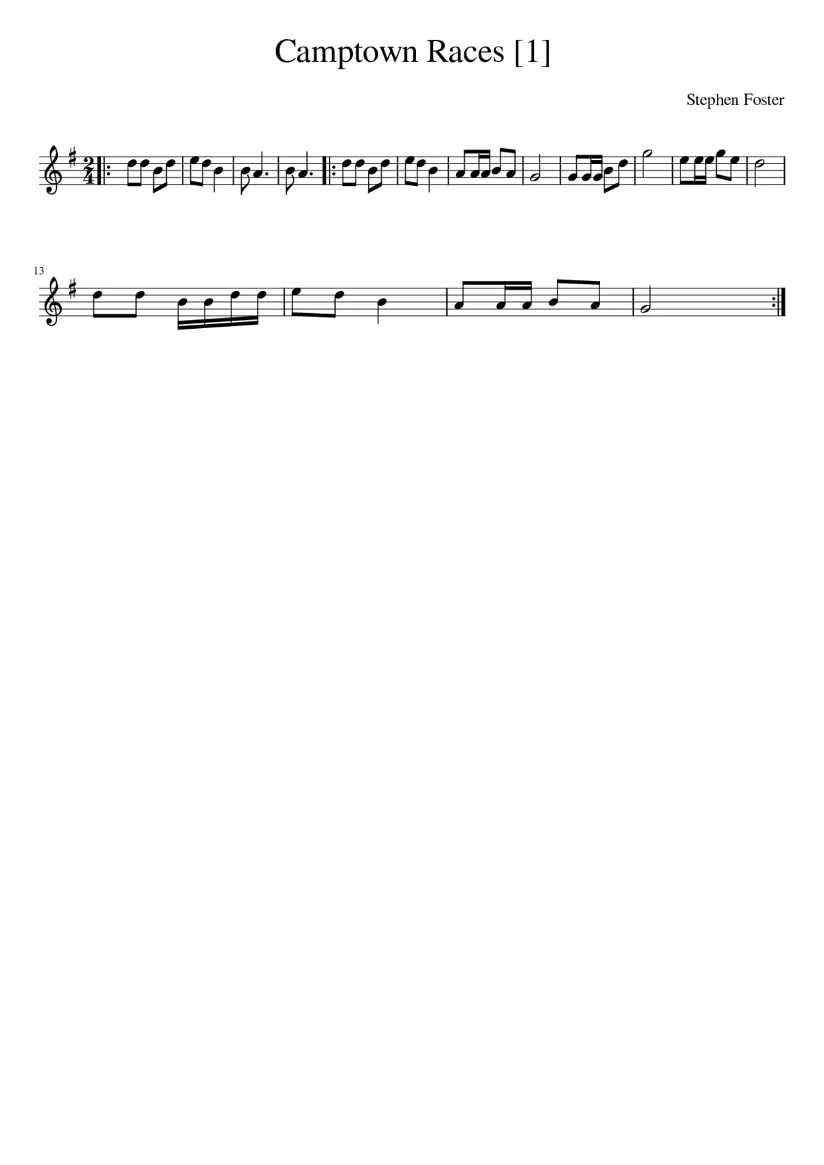 Camptown Races - Page 1