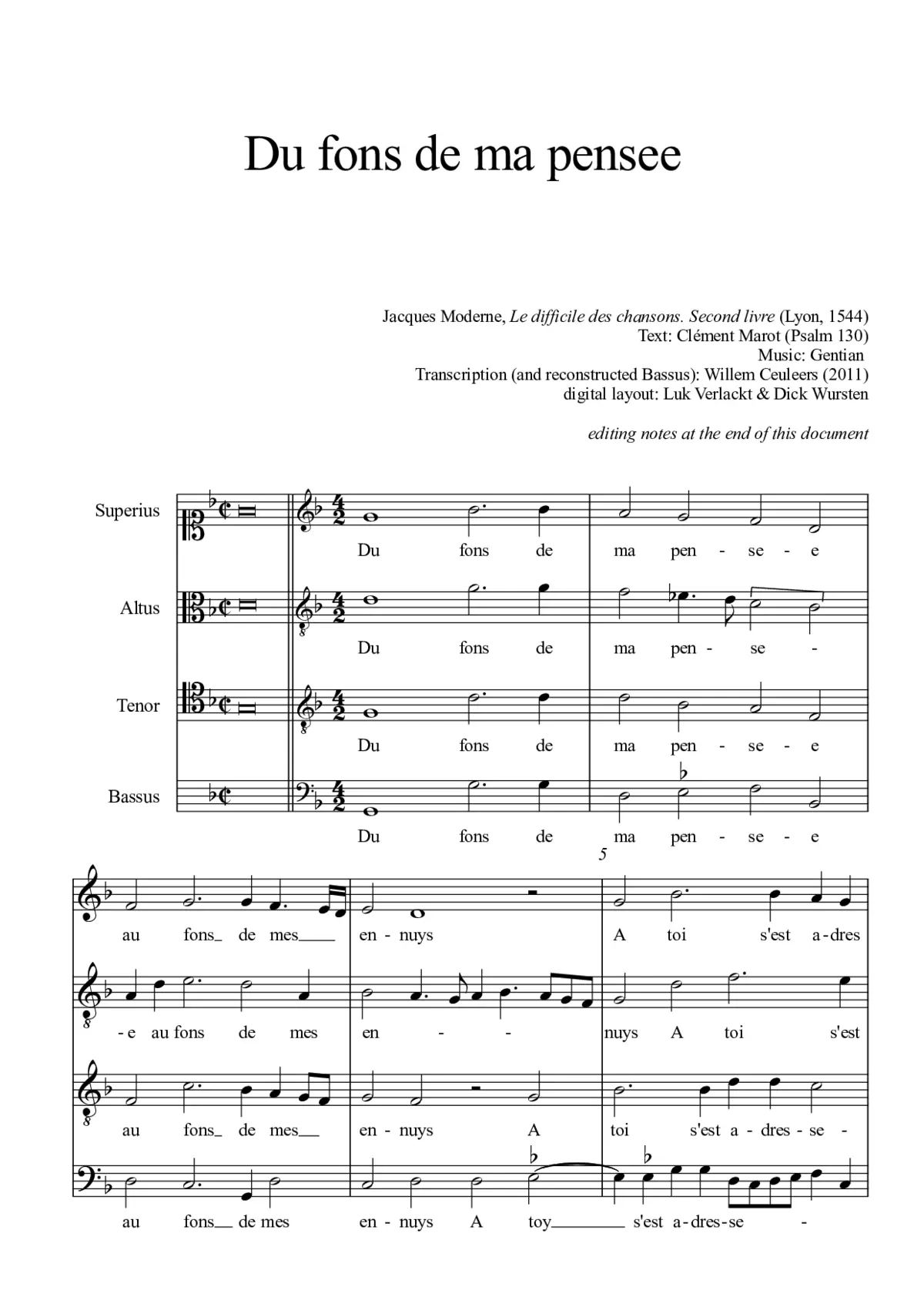 Du fons de ma pensee - Page 1