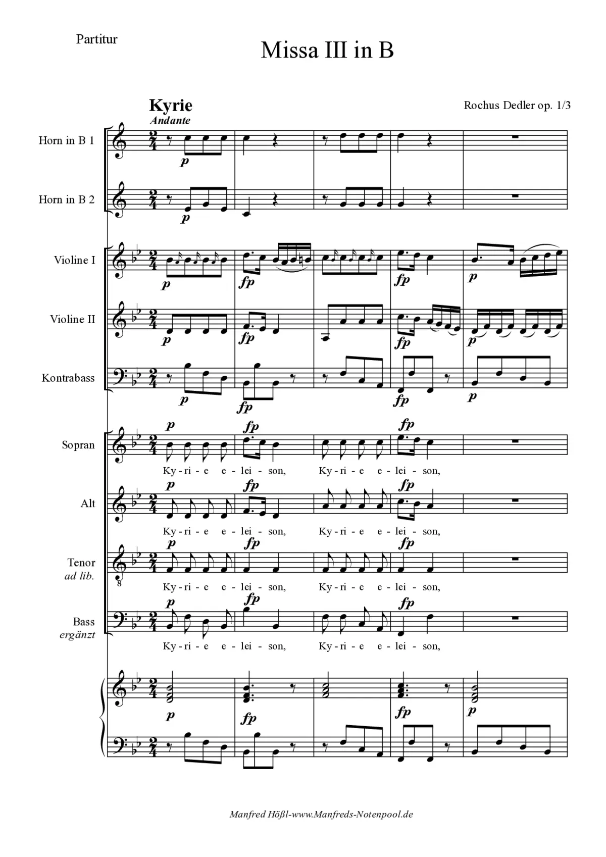 Missa brevis, op:1/3 - Page 1