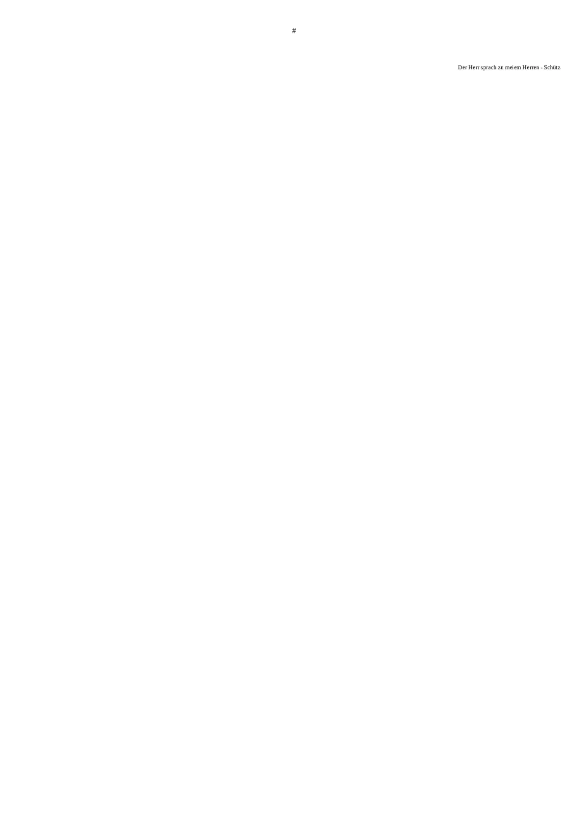 Der Herr sprach zu meinem Herren (Psalm 110) SWV 22 - Page 1