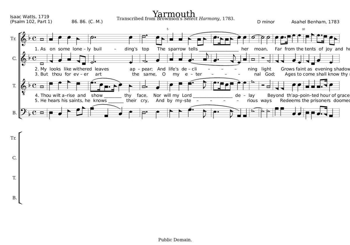 Yarmouth - Asahel Benham - Page 1