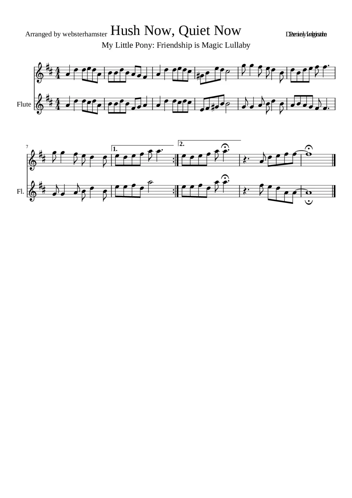 hush now quiet now - Page 1