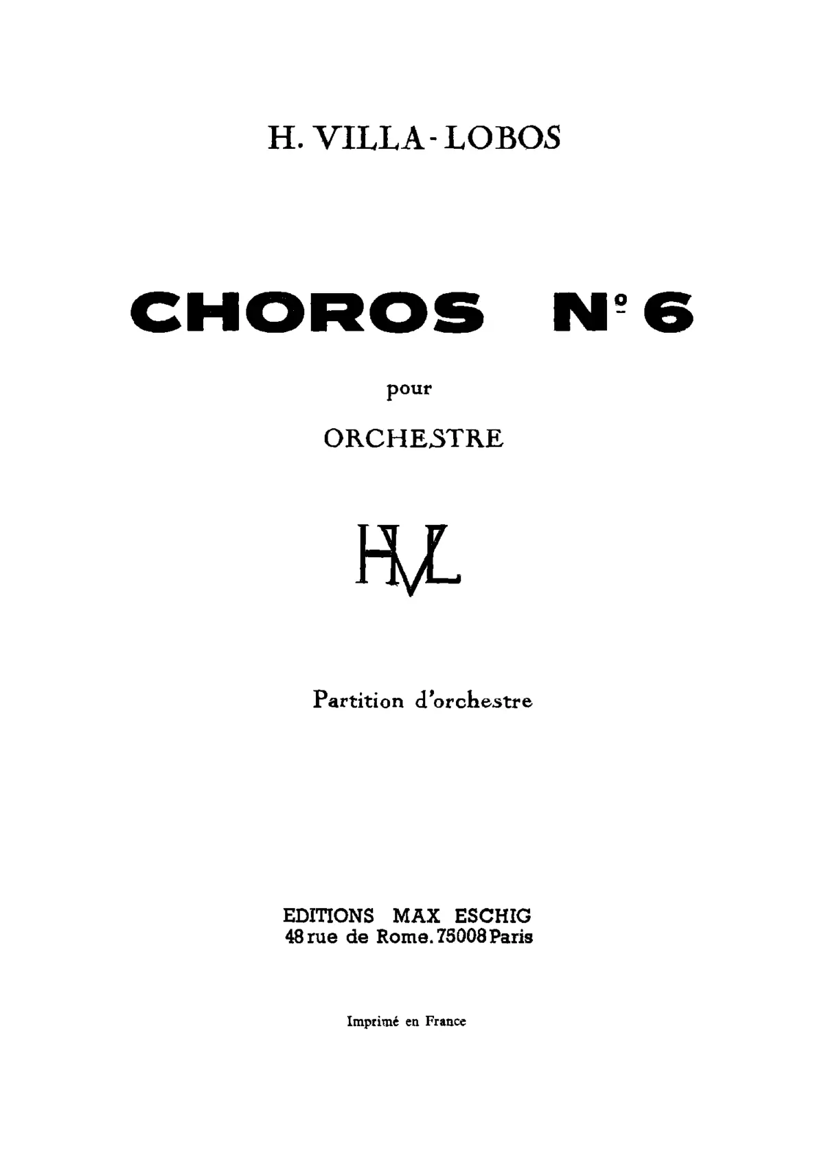 Chôros No.6, W219 - Page 1