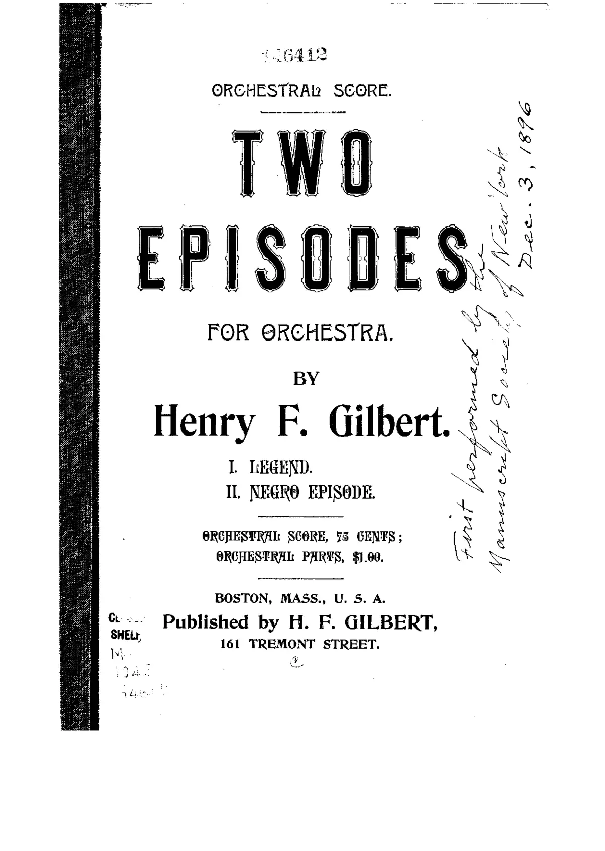 Two Episodes for Orchestra - Page 1