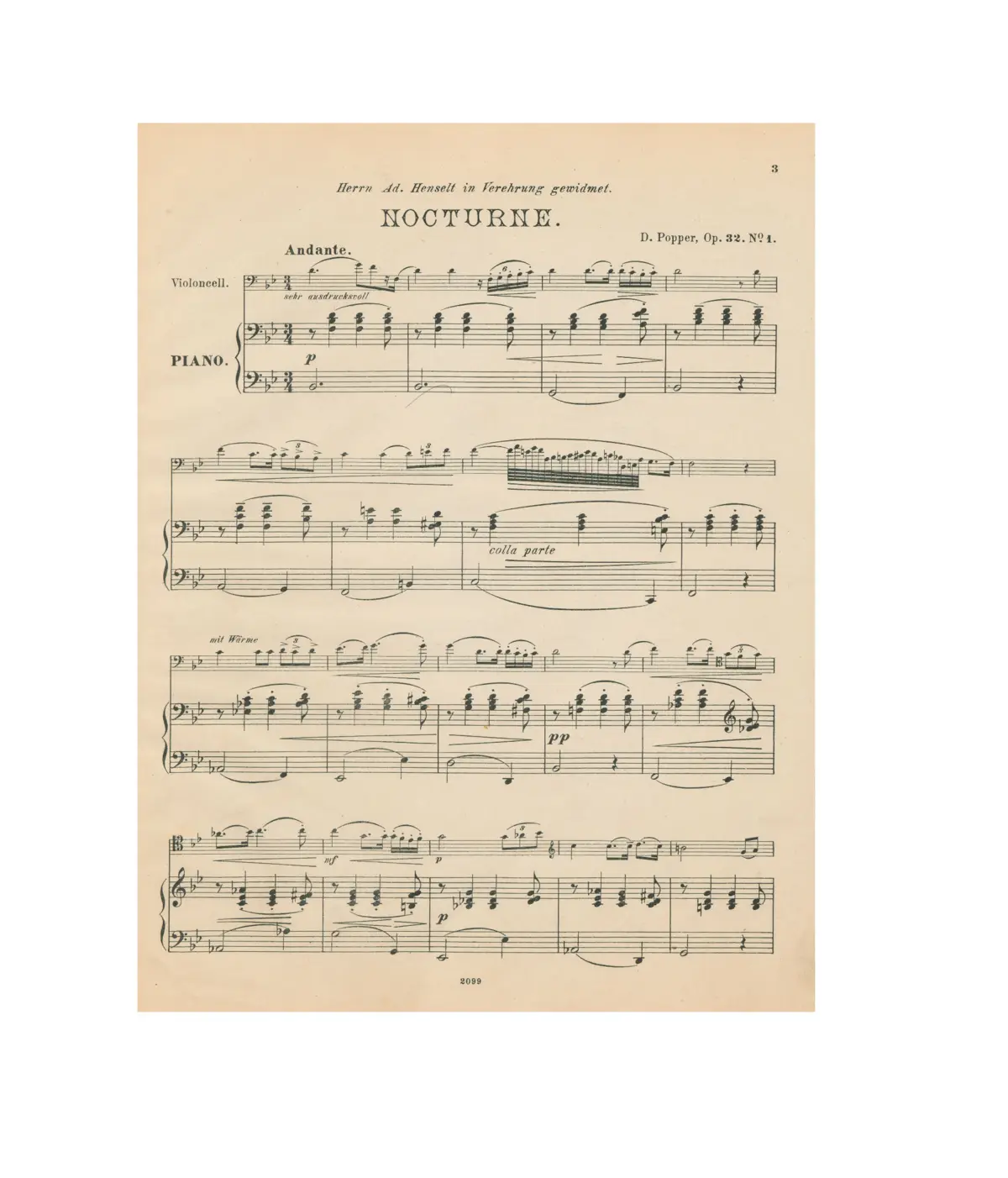 2 Pieces for Cello and Piano - Page 1