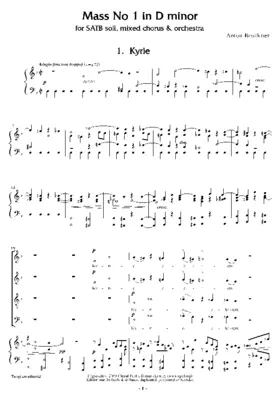 Mass No. 1 in D minor