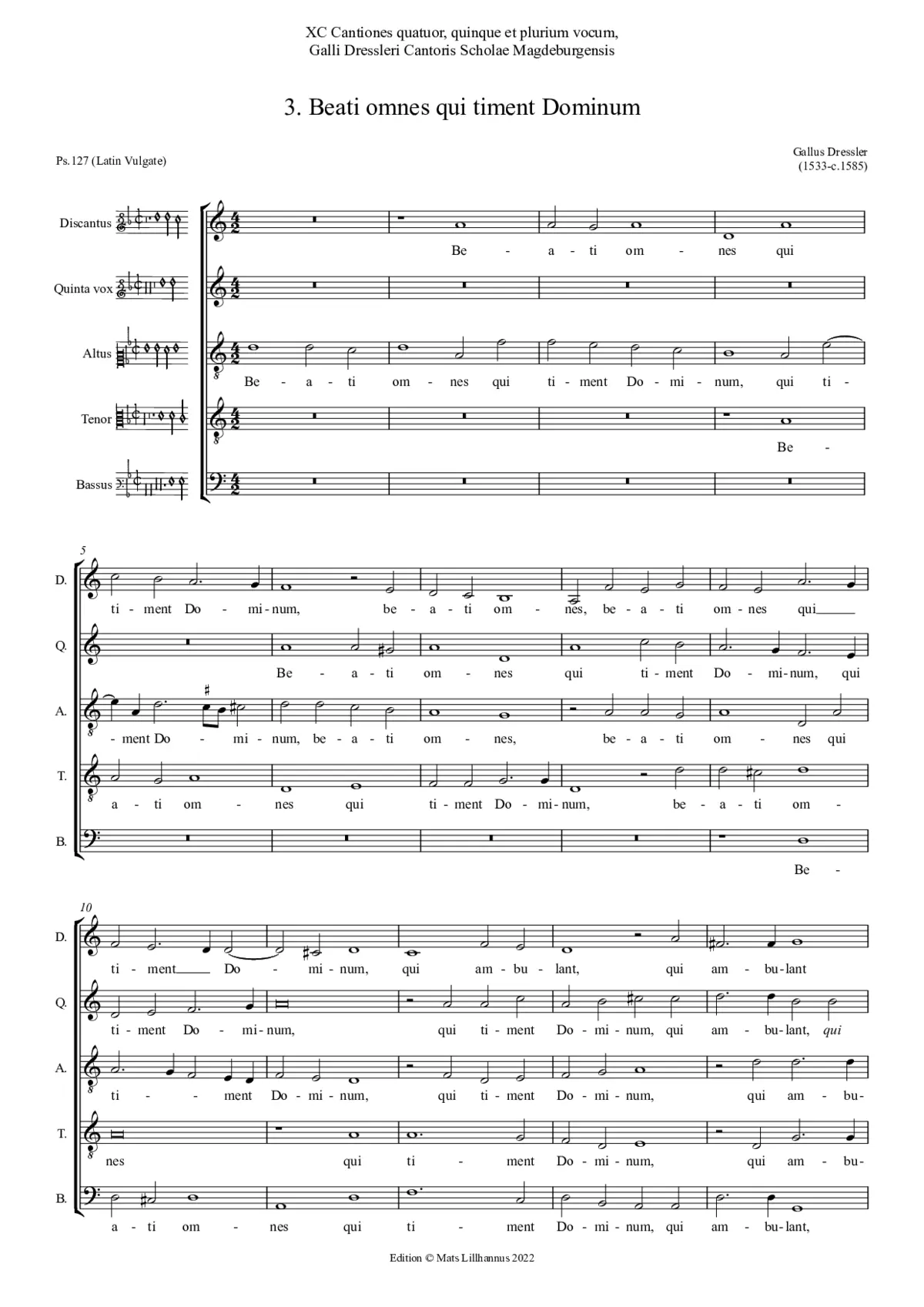 Beati omnes qui timent Dominum - Page 1