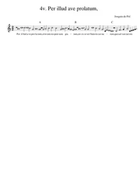 4v. Per illud ave prolatum