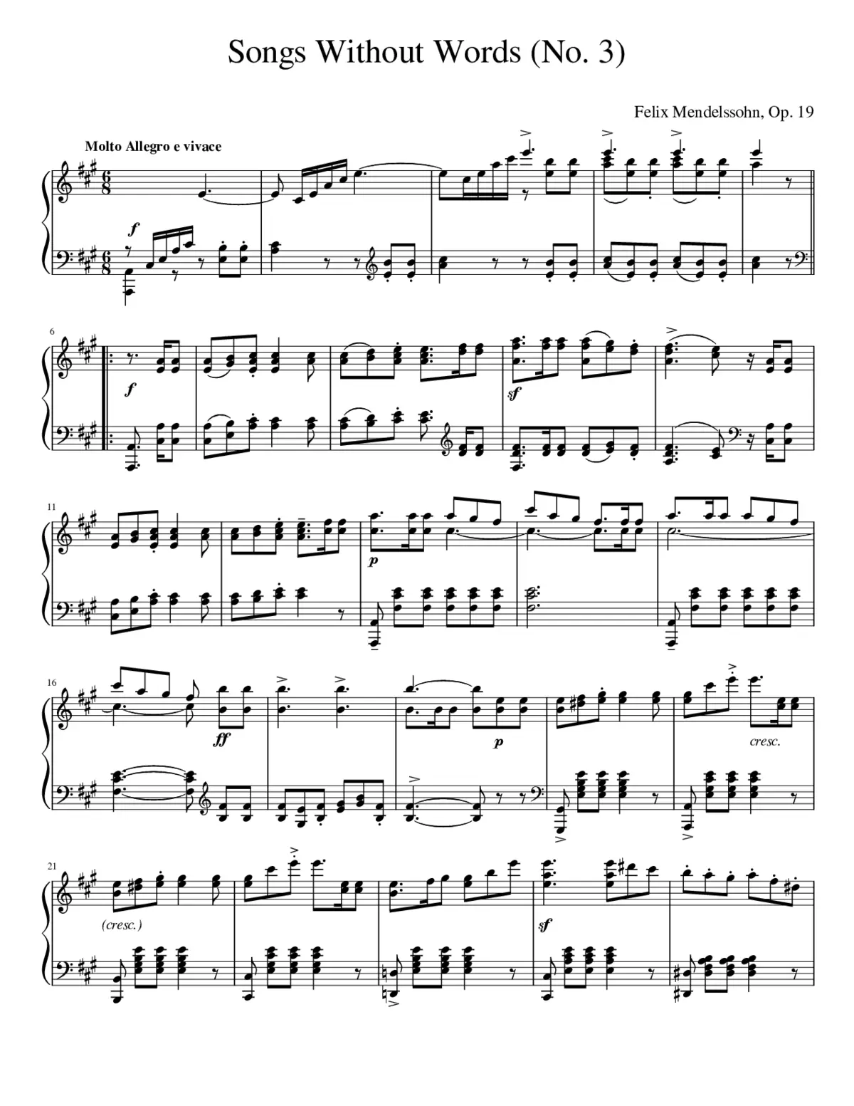 6 Gesänge Op.19a - Page 1