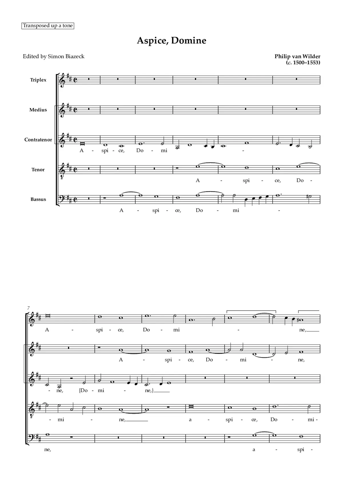 Aspice Domine - Page 1