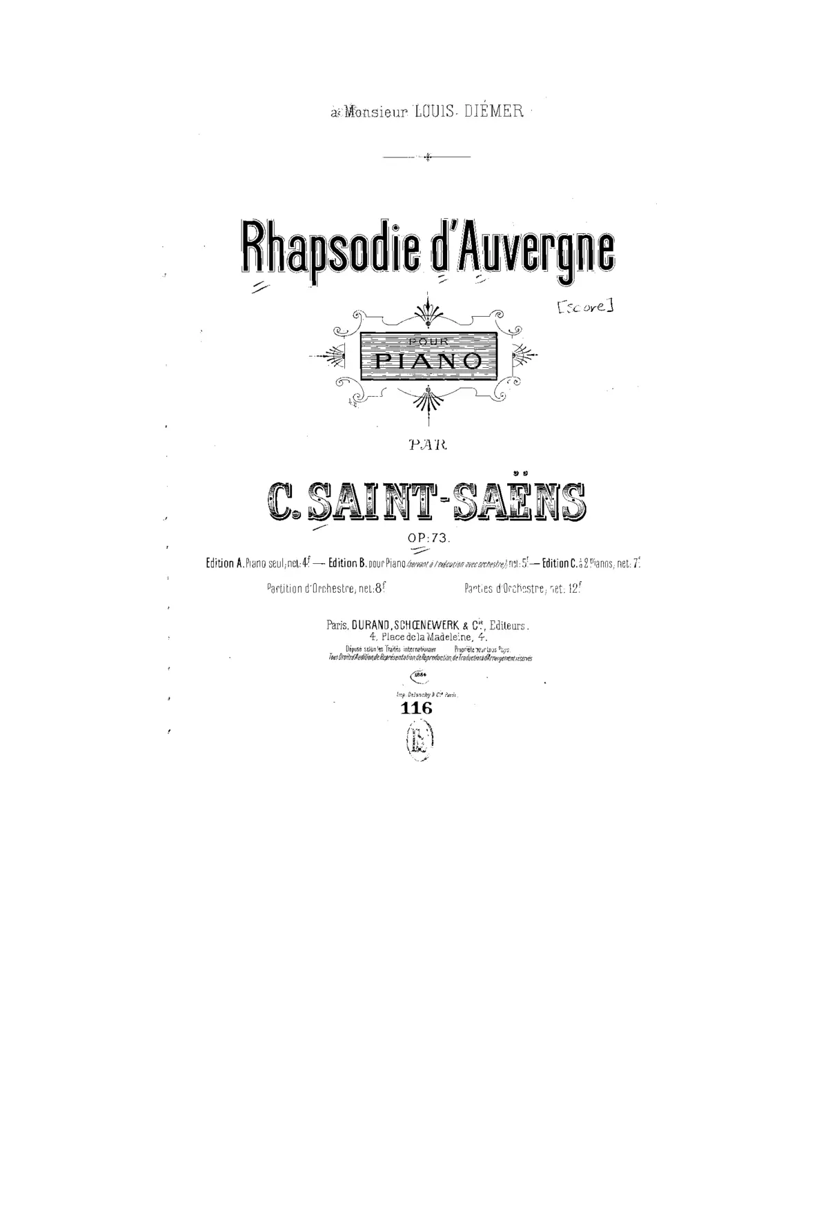 Rhapsodie d'Auvergne - Page 1