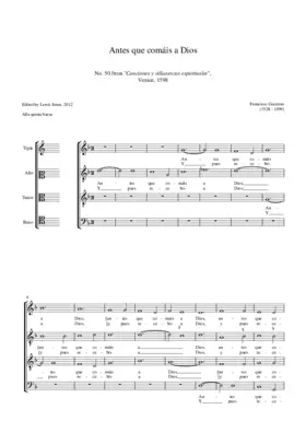 Antes que comáis a Dios