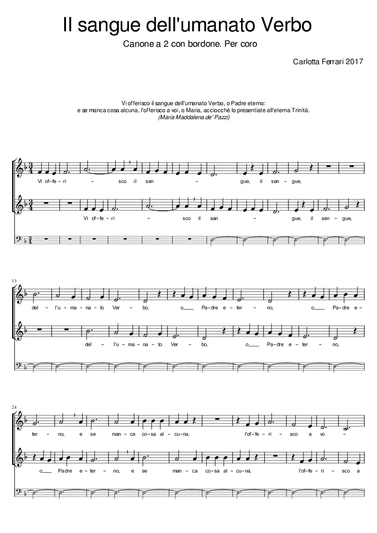 Il sangue dell'umanato Verbo - Page 1