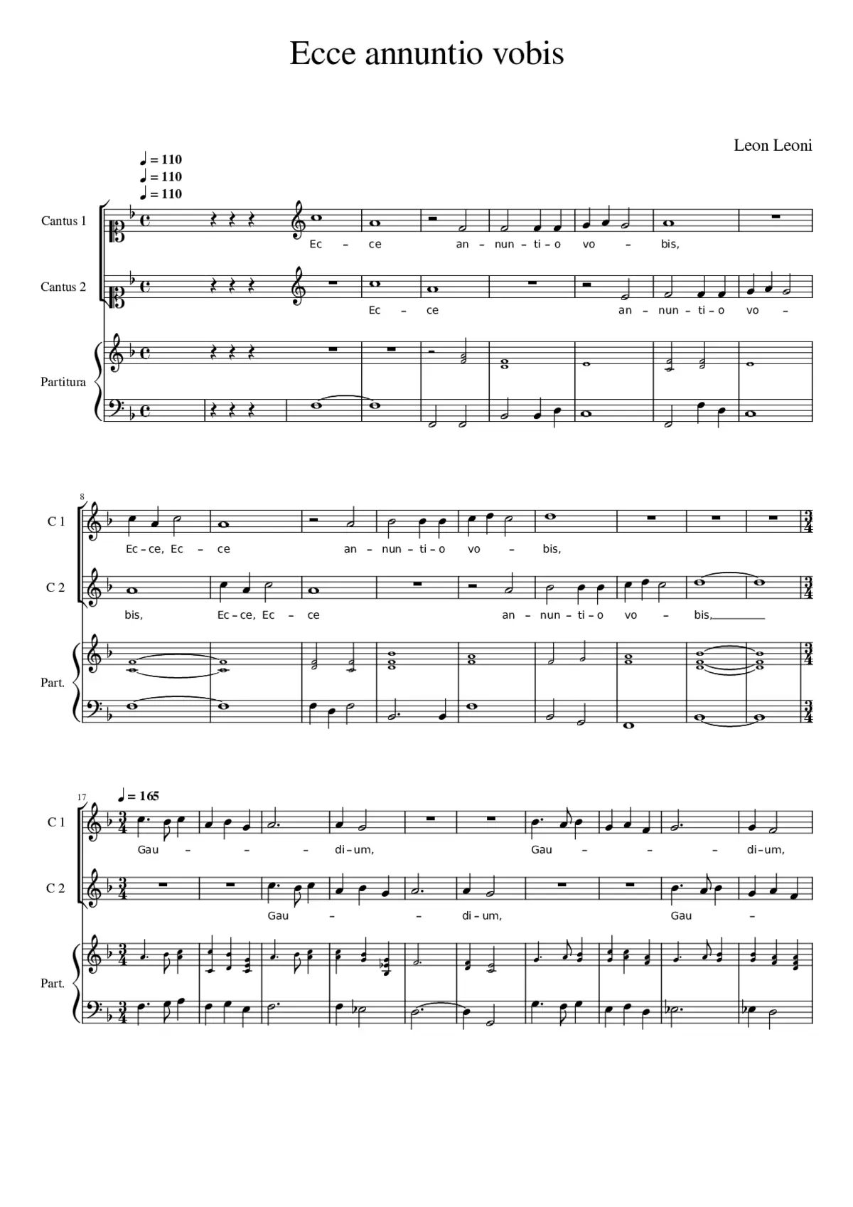 Ecce annuntio vobis - Page 1