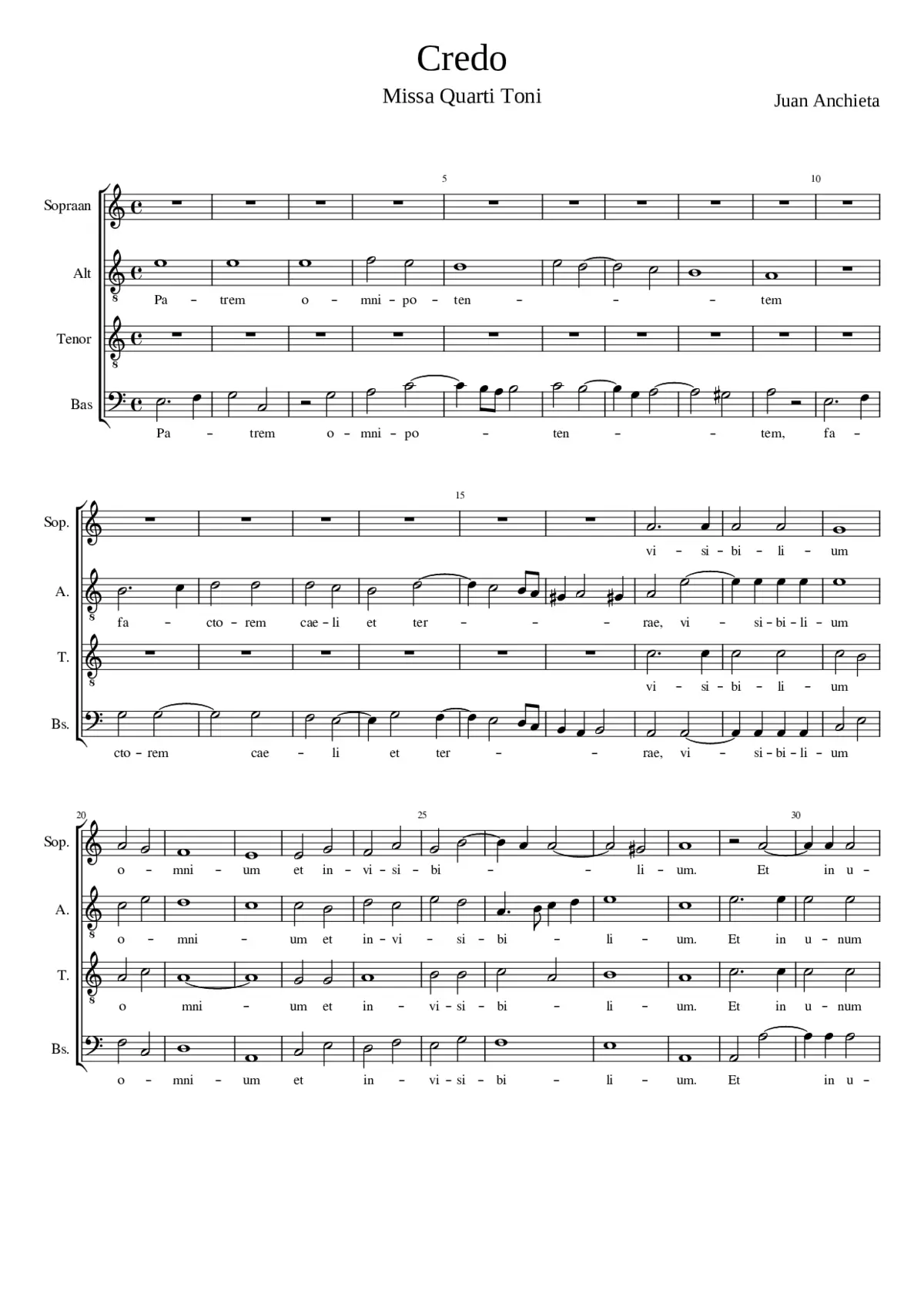 Missa quarti toni - Page 1