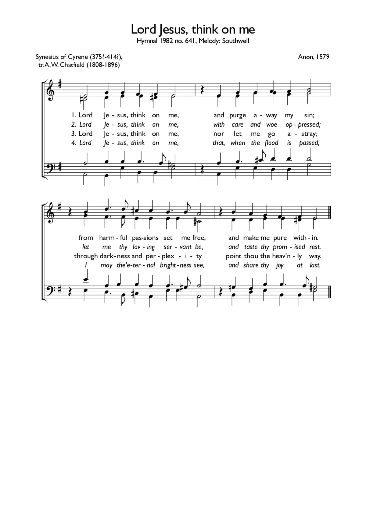 Lord Jesus, think on me - Page 1