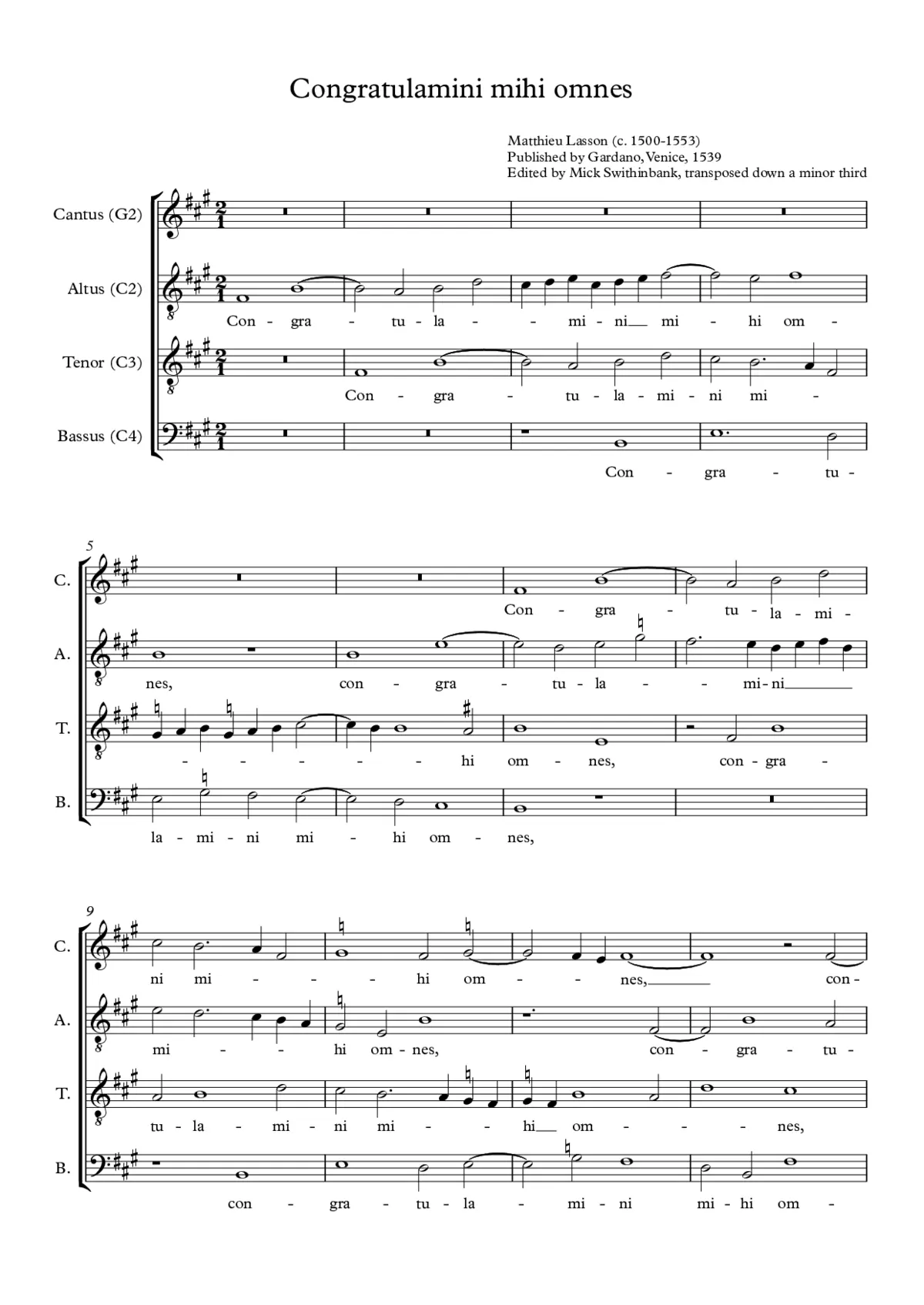 Congratulamini mihi omnes - Page 1