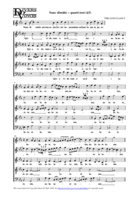 Nunc dimittis (quarti toni a5)