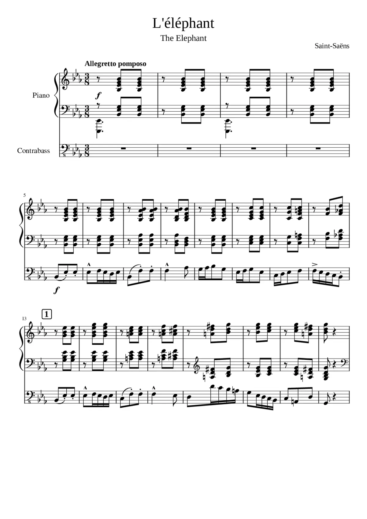 Le carnaval des animaux - Page 1