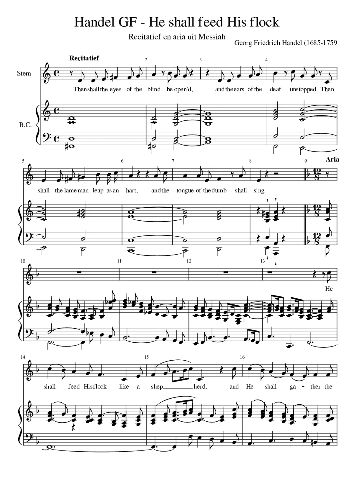 Messiah HWV 56 - Page 1